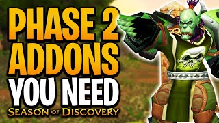 Addons YOU NEED For Phase 2  Season of Discovery [upl. by Ludlow113]