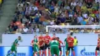 Shakhtar Donetsk vs Rapid Wien 12 Steffen Hofmann Free Kick Goal 2015 [upl. by Radburn]