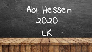 LK C2 41  Lösung MatheAbi Hessen 2020 [upl. by Aissatsan]