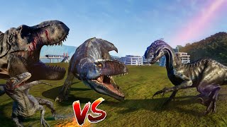 Indoraptor Vs CARNIVORE DINOSAURS  Jurassic World Evolution [upl. by Adnarram58]