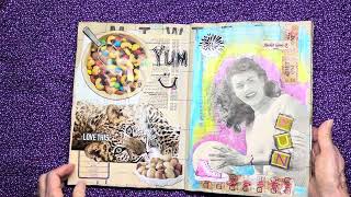 Altered Large 775x1150” Calendar Junk Journal flip thru [upl. by Rudie]