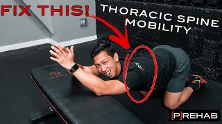 4 Exercises to IMPROVE Your Stiff MidBack Thoracic Spine Mobility [upl. by Yug]