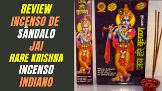 Review do incenso de sândalo indiano de massala Jai Hare Krishna [upl. by Yesima]