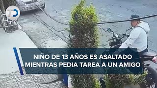 En Ecatepec asaltan a mano armada a menor de 13 años cuando le pedía la tarea a su vecino [upl. by Kaslik]