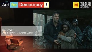 Children of Men film talk Srecko Horvat amp Alfonso Cuarón  Forum on European Culture 2018 [upl. by Ellehcil]