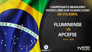 FLUMINENSE RJ X APCEFSE TN13 SE  CBI SUB 16 MASCULINO [upl. by Ardnasirk]