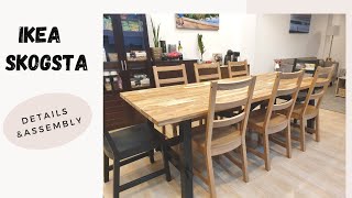 Ikea Skogsta Dining Table  details amp assembly [upl. by Ahseya717]