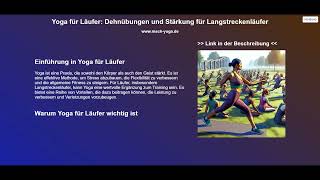 Yoga für Läufer Dehnübungen und Stärkung für Langstreckenläufer [upl. by Ahsatam501]