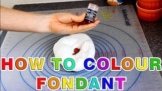 How to Colour Sugar Paste Icing Fondant Video Tutorial  HappyFoods [upl. by Gibbie632]