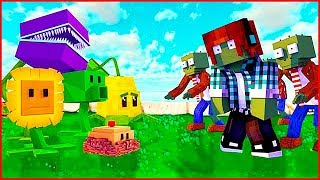 MINECRAFT мод Растение против зомби mod на майнкрафт plants vs zombies от Нубика [upl. by Jehius904]