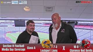 Section VI Football Media Day Lockport Coach [upl. by Bhatt]