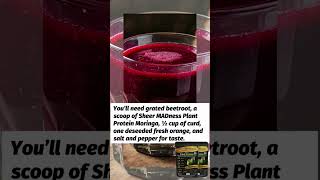 Beetroot orange and Moringa Smoothie 1 smoothiemagic smoothiesensation healthyfood [upl. by Akkinahs]