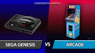 Sega Genesis vs Arcade  Comparativa Gráfica  Graphics Comparison [upl. by Assirahs]