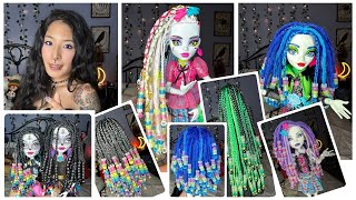 Braiding amp Dreading the Hair on Monster High Dolls [upl. by Acinorej]