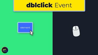 DoubleClick Mouse Events In JavaScript Explained  Episode 4 [upl. by Aro]