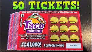 50 SCRATCH OFFS TO PLAY😁1000 PRIZE TACO TRIPLER [upl. by Bruyn]