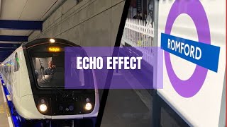 45 Epic ECHO EFFECT Elizabeth Line Announcements at Romford [upl. by Ashli114]