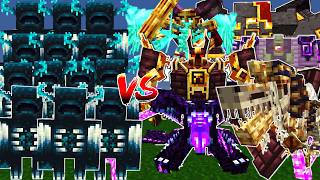 WARDEN ARMY VS LENDERS CATACLYSM  MINECRAFT [upl. by Shirlee519]