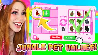 TRADING ONLY OLD RARE JUNGLE PETS for Values in ROBLOX ADOPT ME [upl. by Amble]