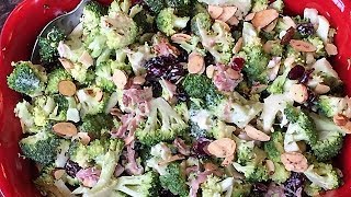 How to make BROCCOLI SALAD  RECIPE  EASY  Chef Lorious [upl. by Namzaj]