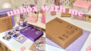 bts dicon 101 army merch box 3 stayc and seventeen photocard unboxing 📦 [upl. by Erlina]