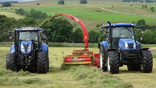 Trailed Silage with Pottinger Mex 6 amp New Hollands amp Hurlimann [upl. by Ennovehs]