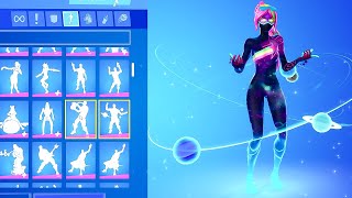 NEW GALAXIA Skin with Popular Dances Emotes Fortnite Battle Royale [upl. by Lolly]