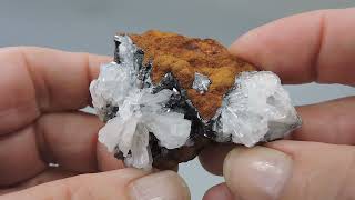 Hemimorphite on limonite from Mexico – miniature [upl. by Amiaj529]