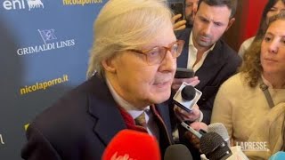 Sgarbi a Sangiuliano «Uomini che hanno dignità non accolgono lettere anonime» [upl. by Ainafets]