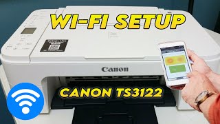 Canon Pixma TS3122  How to Setup the WiFi iPhone amp Android Wireless Connection [upl. by Healey]