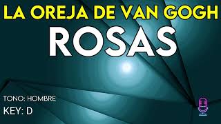 La Oreja De Van Gogh  Rosas  Karaoke Instrumental  Hombre [upl. by Ohnuj]