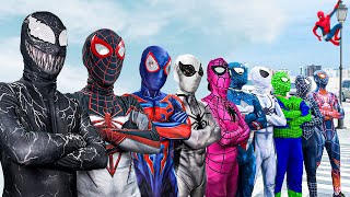 What If 7 SPIDER MAN in 1 HOUSE   Hey All SuperHero  Go To Trainning Nerf Gun [upl. by Ihcelek]