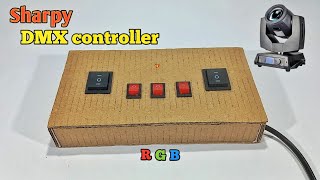 How To Make Sharpy light DMX controller at home with cardboard 🔥🔥🔥sharpy light remote kaise banaye [upl. by Sayre]