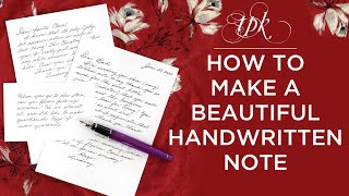 How to Make a Beautiful Handwritten Note [upl. by Resa]