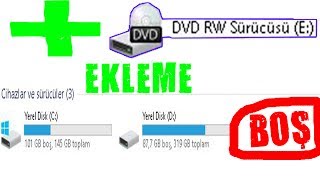 Cd Sürücüsü Gözükmüyor  Bilgisayarımda E Sürücüsü Yok Windows 10 9 8 7 [upl. by Belldame]