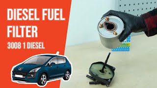 How to replace the diesel fuel filter Peugeot 3008 mk1 16 HDI ⛽ [upl. by Obbard]