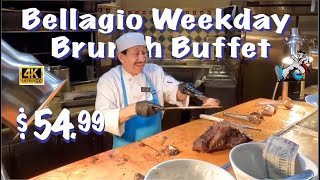 Bellagio Holiday Brunch Buffet WEEKDAY Las Vegas 4k Tour December 2023 [upl. by Akzseinga294]