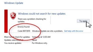 How to Fix Windows Updates Error 80072EFE  Windows Update Error 80072EE2 failed Win 7 8 1 [upl. by Eniamahs]