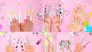 Cómo hacer uñas de papel  How to make paper nails TUTORIAL 💅  Manualidades fáciles con papel [upl. by Adalai]