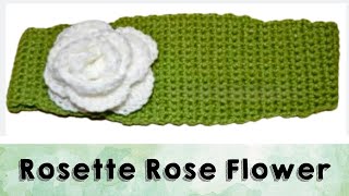 How to Crochet a Rosette Flower Step by Step DIY Crochet Flower [upl. by Mateo]