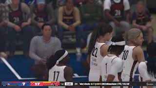 Caitlin Clark season sim Fever game 32 1912 Mystics vs Fever NBA2k [upl. by Dasa]