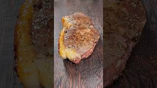 The sirloin steak is panfried to medium rare shorts [upl. by Ahker427]