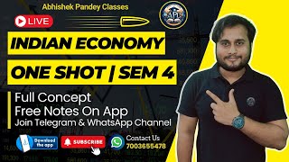 Indian Economy  One Shot  Full Concept  BCom Sem 4  Calcutta University [upl. by Nob]