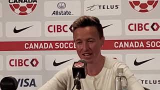 Canada womens soccer coach Bev Priestman responds to entering Paris as defending Olympic champion [upl. by Callan]