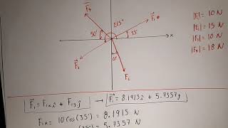 Ejemplo descomposición de fuerzas [upl. by Osrock]