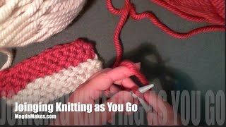 Joining Knitting as you go [upl. by Cormick]