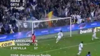 Agresión de Pepe y la remontada  Real Madrid 32 Getafe  La Liga 20082009 [upl. by Naneik259]