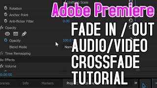 Fade In amp Out AudioVideo amp Crossfades  Adobe Premiere Tutorial [upl. by Kcirdorb]