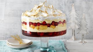 Epic Christmas trifle recipe raspberries and meringue top [upl. by Delinda]