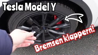 Tesla Model Y Meine Bremsen klappern und poltern Kann Tesla das beheben [upl. by Aenert]